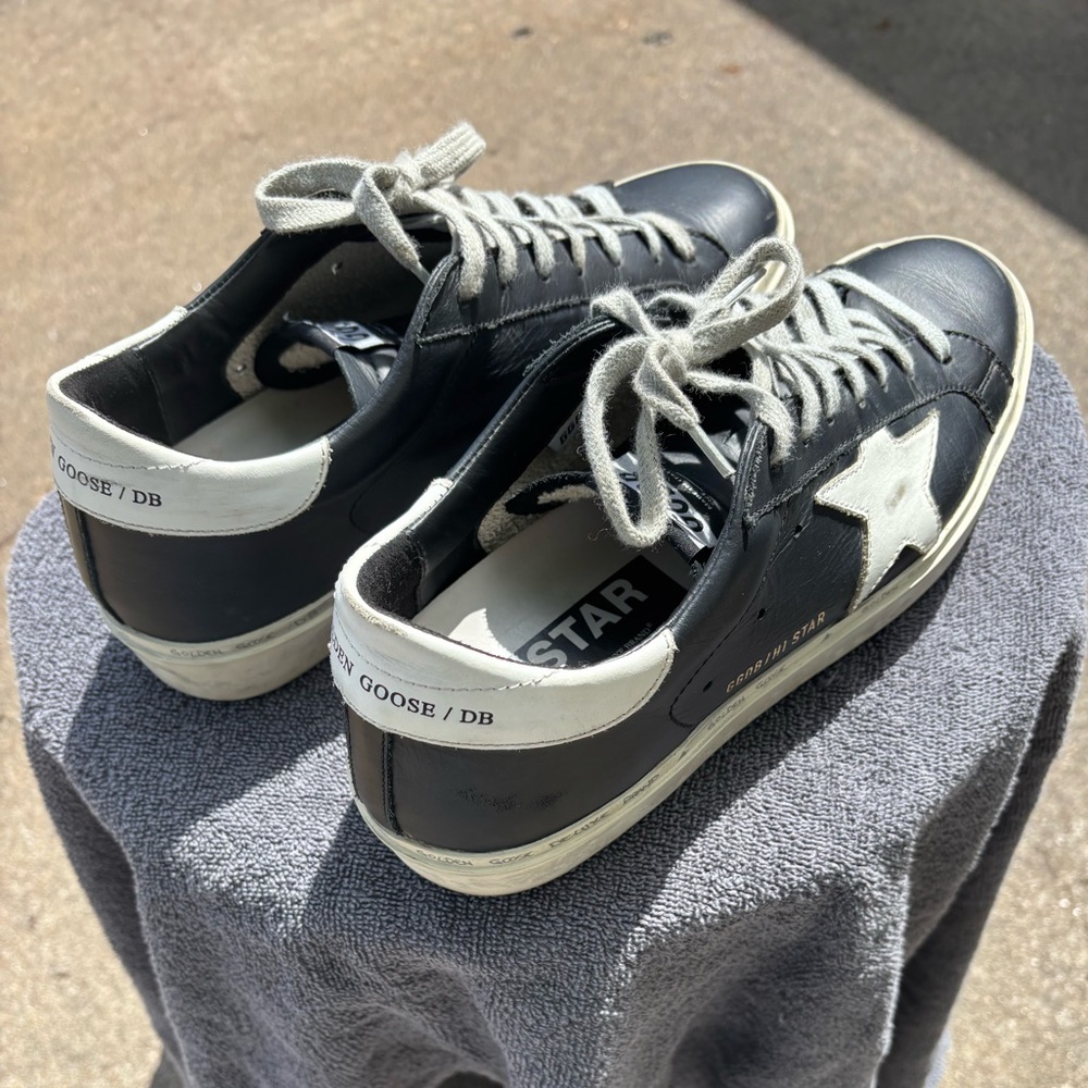 Golden Goose Hi Star Black and White Sneakers size 40 -platform